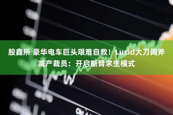 股鑫所 豪华电车巨头艰难自救！Lucid大刀阔斧减产裁员：开启断臂求生模式